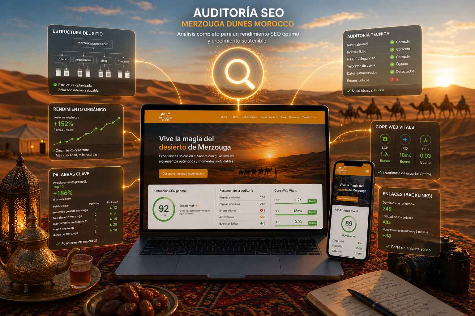 auditoria seo merzouga dunes morocco
